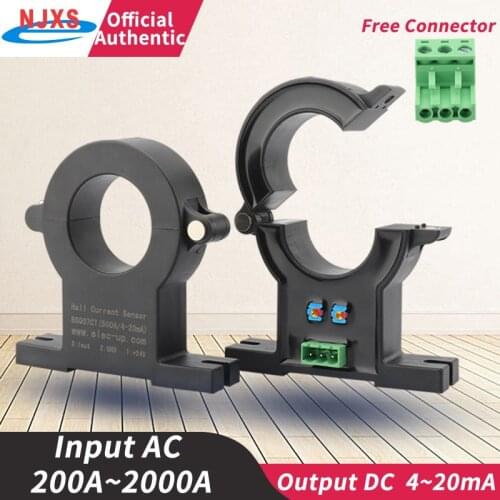 Quality open type transducer sensor BSQ07CT AC 200-2000A to DC 4-20mA split core current sensor for ac to dc transformer