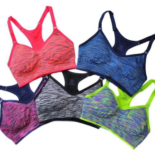 Professional Quick Dry Padded Sports Bra Women Wirefree Adjustable Fitness Top Sport Brassiere Push Up Seamless Running Yoga Bra