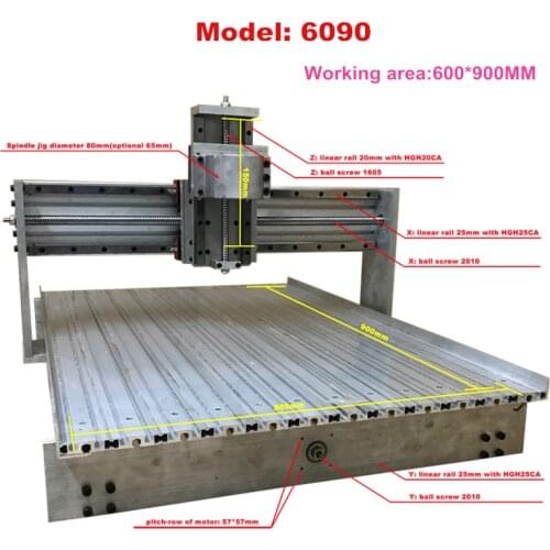 CNC 6090 linear rail guideway frame engraving machine frame for diy cnc router wood carving cutting machine 6090