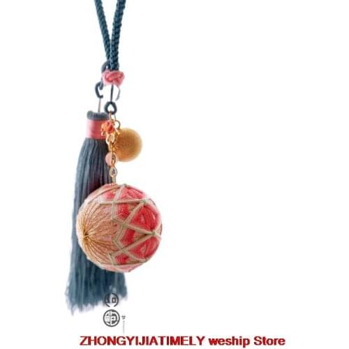 Cherry blossoms Temari hand ball/Temari ball Material package(make by yourself) DIY Key buckle Pendant gift