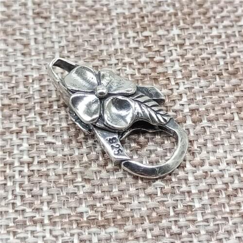 925 Sterling Silver Bowknot Bow Knot Flower Lobster Claw Clasp for Bracelet Necklace