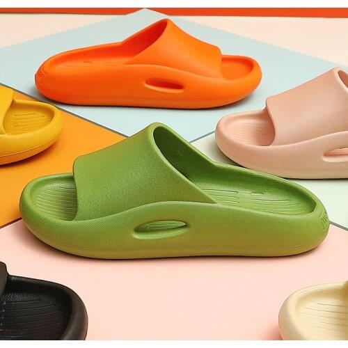 Mens slippers summer family home indoor bathroom bath antiskid deodorant thick bottom wear womens slippers mens