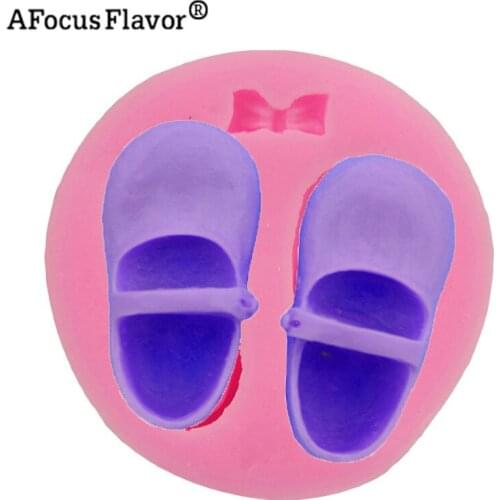 1 Pc 3D Shoes Silicone Mold Childrens Day Candy Cake Decoration Baking Tools Baby Shoes Silicone Mold Molde De Silicone