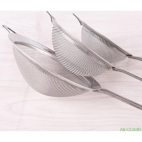 Flour Sifter Sieve Colanders DIY Kitchen Tools Stainless Steel Wire Fine Mesh Oil Strainer High Quality 7Sizes