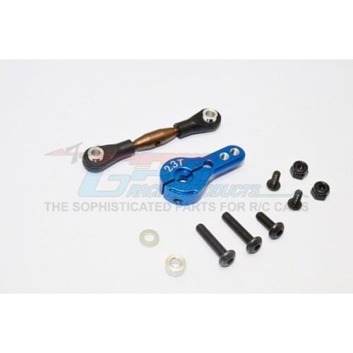 GPM SPRING STEEL ANTI-THREAD TIE ROD WITH ALUMINIUM SERVO HORN FOR 23T SPLINE OUTP For AXIAL YETI SCORE AX90068 RC Upgrade