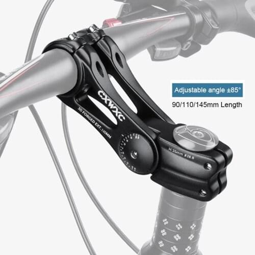 Adjustable Angle Bicycle Stem For MTB 31.8mm Handlebar Aluminum Alloy 90/110/145mm Mountain Bike Fork Stems Cycling Accessories