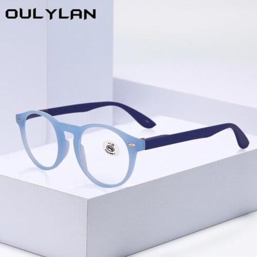 +1.0 1.5 2.0 2.5 3.0 Oulylan New Finished Reading Glasses Men Women Retro Round Spectacles Vintage Hyperopia Glasses Black Frame