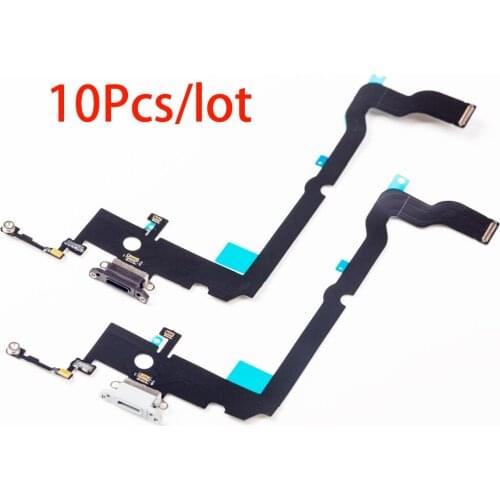 10Pcs/lot USB Charger Charging Port Dock Connector Data Flex Cable Replacement Parts For iPhone 7 8 Plus X XR XS Max