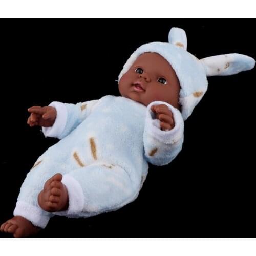 12 Inch African American Baby Doll with Clothes, Newborn Baby, Black