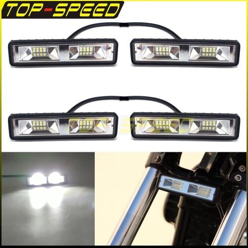 12V-24V Flash LED Light Bar Spotlight White Accessories Motorcycle For All Automotive DC Cars SUVs Trucks Off-Road Vehicles