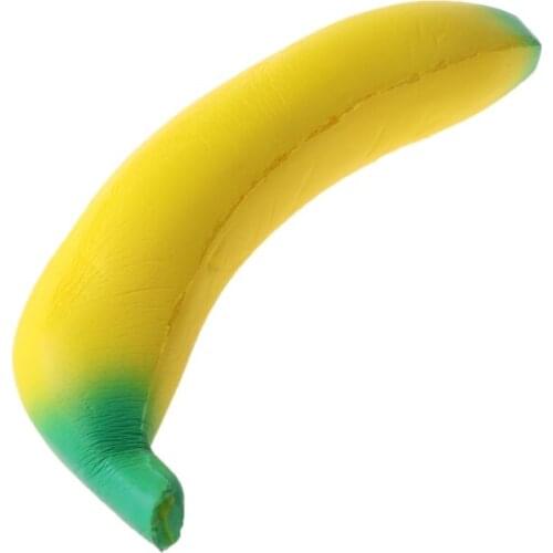 Slow Rising Squeeze Banana Jumbo Cream Scented Reliever Stress Kids Toy Gift New Q6PD