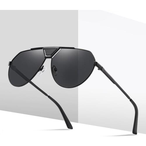 2020 New Arrival Metal UV Protect Big Frame Comfort Polarized Hollow Retro Men Trendy Sunglasses JD2005