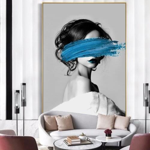 Abstract Fashion Wall Art Canvas Prints Girls With Paint Home Decorative Pictures Pop Art Canvas Paintings For Living Room Wall