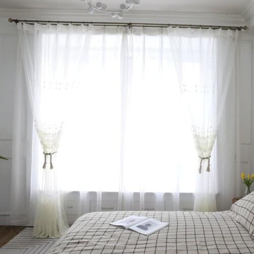 [Free Custom] GYV1065-4 Embriodery 1PC Sheer Voile Tulle Curtains "Customise" Living Room Kitchen Bedroom Home Decorative Window