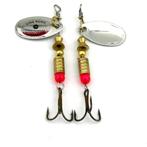 Big Sale 10pcs Feather Spoon Fishing Lure Metal Spinner Bait Artificial Sequin Spinner Bait Fishing Hook 6.3cm 3.6g