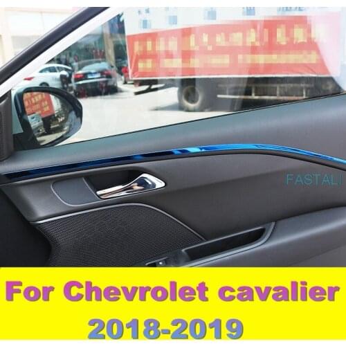 For Chevrolet cavalier 2018-2019 car Interior door trim strip door stainless steel decorative sequins car decoration accessories