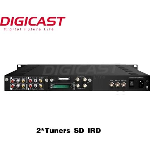 FM Radio Station Equipment Satellite Demodulator HD/SD MPEG2/H.264 Decoding DVB-S S2 Receiver Decoder Tuners