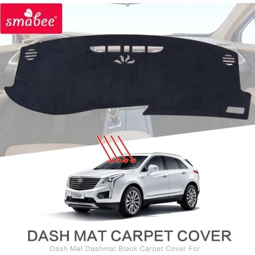 Smabee for CADILLAC XT5 Accessories Dash Mat Dashmat Black Carpet Car Dashboard Pad Protective Cover Sunscreen insulation