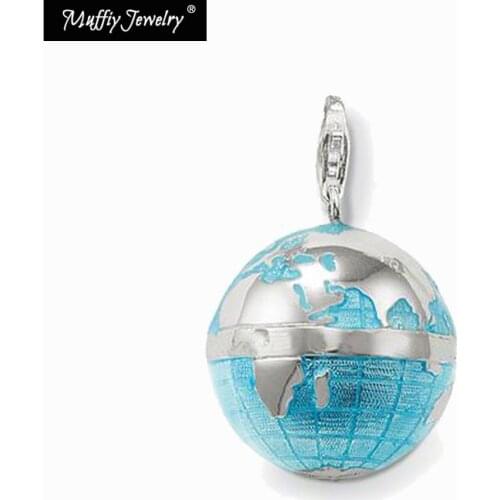 Blue Globe Pendant,Europe Style Glam Fashion Good Jewerly For Women,2017 Gift In 925 Sterling Silver,Super Deals