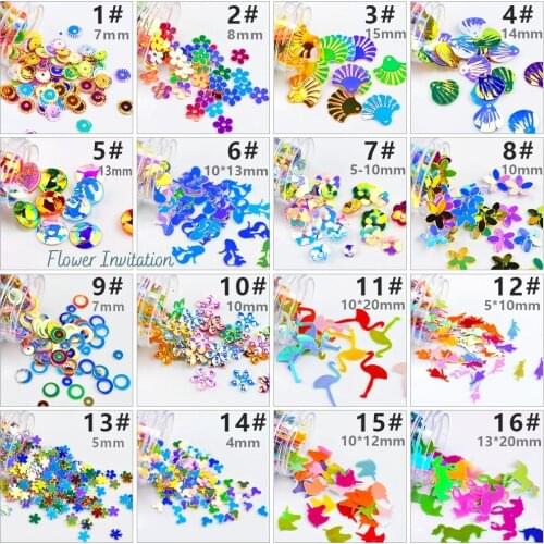 PVC Laser Glitter DIY Charms Shiny Bling Fillings for Resin Crafts Nail Art Jewelry Accessories Fillers Art Decoration