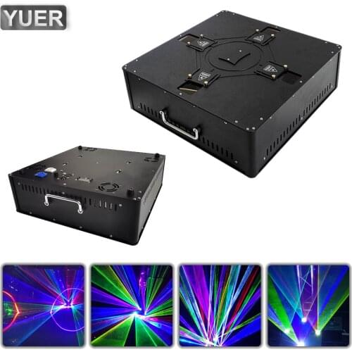 12W 4 Heads RGB Animation Scanning Effect Laser Light Laser Projector DMX512 Music Control DJ Disco Stage Party Indoor Prom Bar