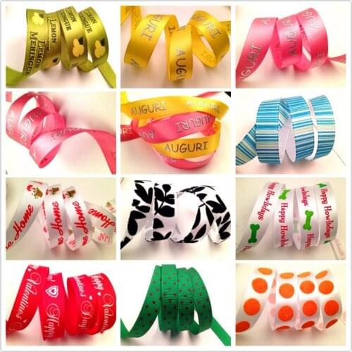 Free Shipping Custom Logo Printed Ribbon Gift Package Decoration Ribbons With Own Logo 200yards/lot