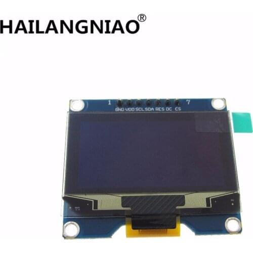 5PCS Wholesale 1.54 inch 7PIN White OLED Screen Module SSD1309 Drive IC Compatible for SSD1306 IIC / SPI Interface 128*64