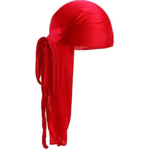Men Women Silk Satin Breathable Silky Durag 360 Wave Cool Bandana Hat Turban