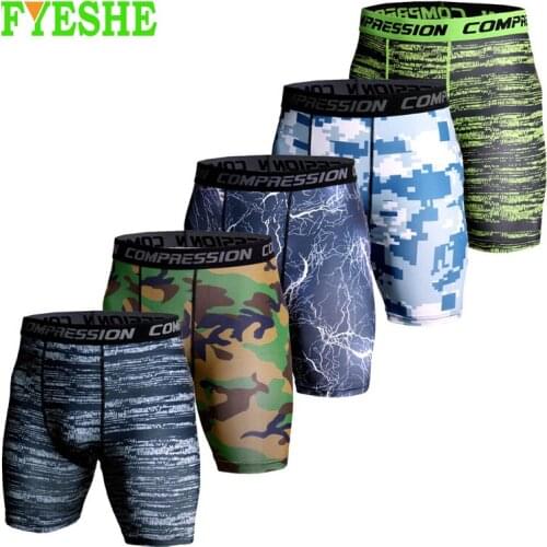 Men Running Shorts Fitness Workout Bodybuilding Shorts Training Sport Gym Tights Compression Shorts Underswear