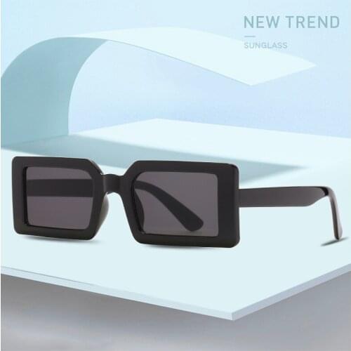 New Trendy Cow Color square Frames Sunglasses For Women Vintage Black Pink Personality Eyeglasses Female Christmas Gift UV400