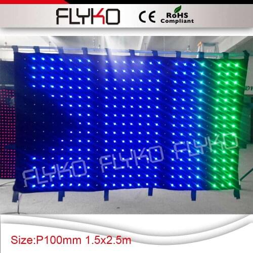 P10cm Wholesale Customized size best viewing effect led visaion curtain screen for dj