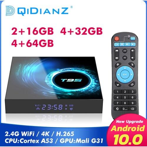 T95 Smart TV Box Andriod 10 Allwinner H616 Quad Core smart tv box android android tv Set Top Box Media Player pk x96 mini hk1