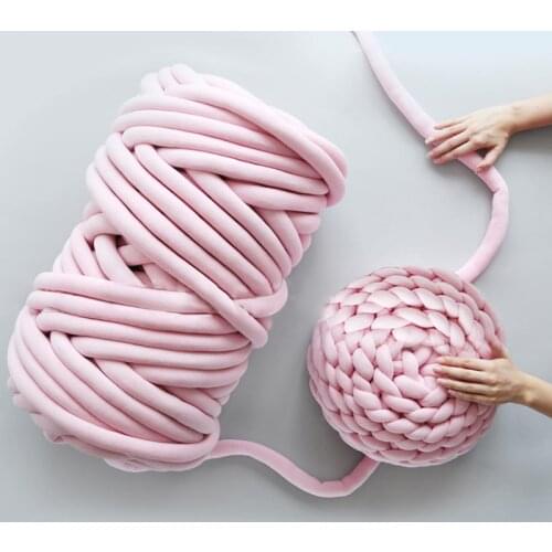 1KG thick super Bulky chunky yarn for hand knitting Crochet soft big cotton DIY Arm Knitting Roving Spinning yarn for blanke