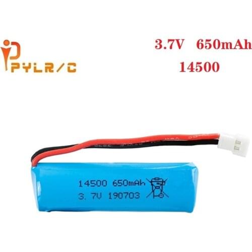 PYL 3.7V 650mah 14500 Lipo Battery For TKKJ H116 Remote control Boats helicopter 3.7V Battery for RC ToyS Cars Tank Trains Guns
