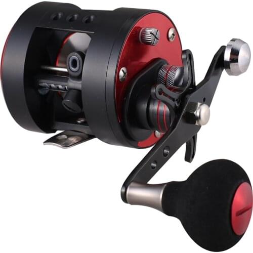 HiUmi Trolling Fishing Reel GLA200 GLA300 Black Red Left Right Hand Casting Sea Fishing Reel Saltwater Baitcasting Reel Coil