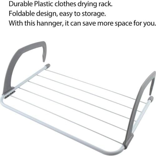 Foldable Design Household Indoor Outdoor Balcony Telescopic Shelf Drying Racks Clothes Shose Hanger Multifunctional