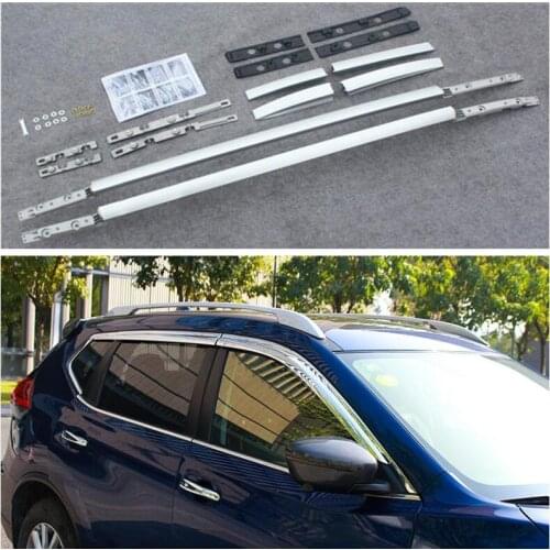 High Quality Aluminum Alloy Screw Installation Top Roof Rack Rail Luggage For Nissan X-trail Xtrail Rogue 2014-2020