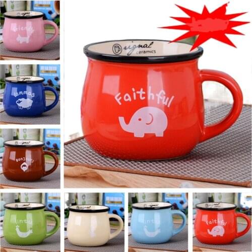 Weicheng Daily Ceramic Bone China Breakfast Milk Coffee Cold Drink Leisure Couple Cup