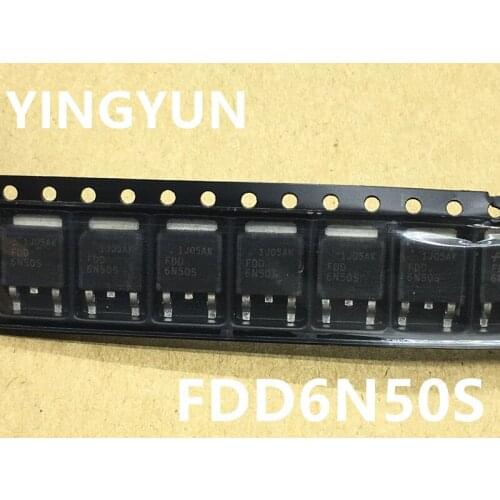 10PCS/LOT FDD6N50 FDD6N50S 6N50 FDD6N50TM TO-252 6A 500V