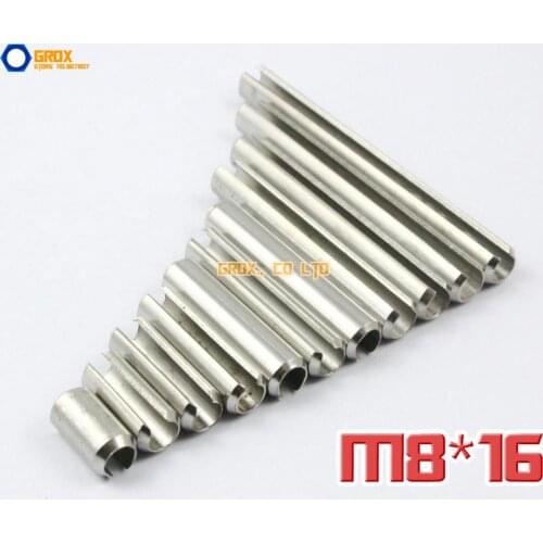 20 Pieces M8 x 16mm 304 Stainless Steel Slotted Spring Tension Pin Sellock Roll Pin