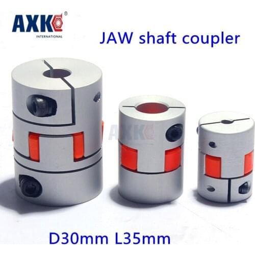 2021 Real Rodamientos Axk 4pcs Jaw Spider Shaft Coupler Coupling 8mm, 10mm, 12mm, 12.7mm, 1/2, 14mm, 15mm .25 .5 Inch D30 L35