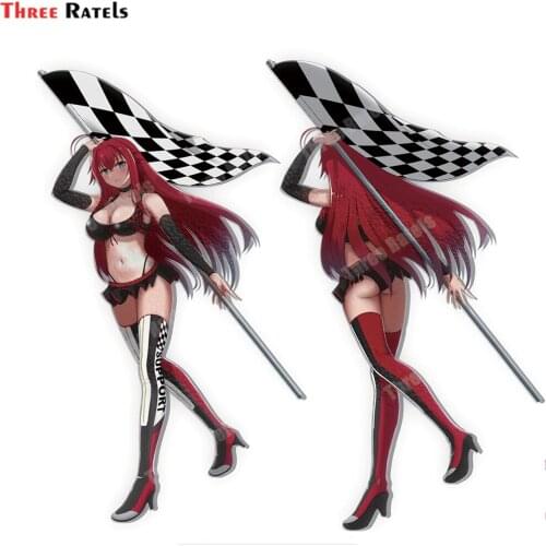 Three Ratels D112 Race Queen Rias 3D Stickers For Laptop Luggage Skateboard Decoration Decals