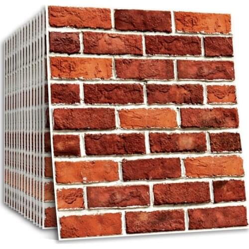 3D Wall Panels Foam Brick Tiles Peel and Stick Planks for Living Room Bedroom TV Background Wall Decor Self Adhesive Wallpaper