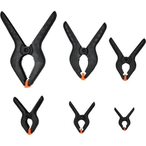 5pcs/1pc Woodworking Spring Clamps Plastic Clips Carpentry Tools DIY 2"/3"/4"/4.5" Hinged Jaws Backdrops Hanging Canvases Photos