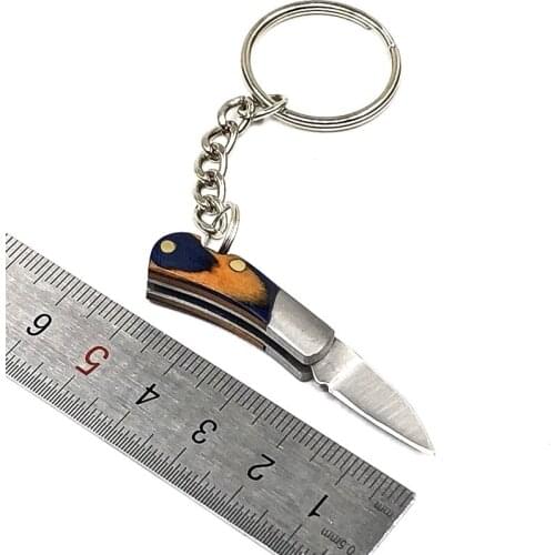 50mm Mini Keychain Knife Folding Pocket Fruit Knife Survival Tactical Outdoor Hiking Camping Knives Multi-function EDC Tool