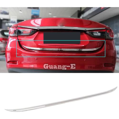 Car Stick Body Stainless Steel Rear Door Tailgate Frame Plate Trim Hood For Mazda6 Mazda 6 Atenza 2017 2018 2019