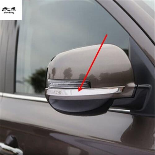2pcs/lot stainless steel Rear view mirror decoration cover for 2013-2018 Mitsubishi OUTLANDER car accessories
