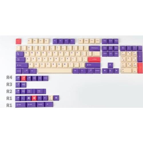 GMK Plum PBT Keycaps Cherry Profile DYE-Subbed Personalized English Key Cap For MX Switch Mechanical Keyboard With 1.75U 2U