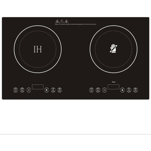 Kitchen Double Induction Cooker Embedded Cooktop Electric Ceramic Stove Household Kitchen Double Induction Cooker Stove