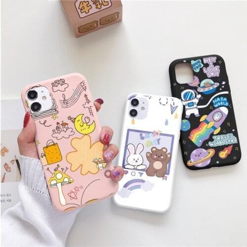 Cute Cartoon Silicone Case For Huawei P20 P30 Pro P40 Lite E Y9 Prime Y7 Y6 P Smart 2019 2021 Y8P Y7P Honor 20 Lite 10 9X Cover